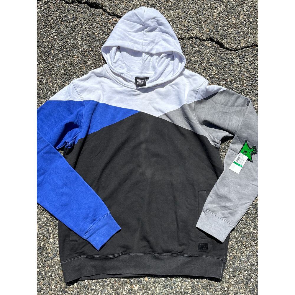 L R G Surveillance Pullover hoodie Life Research Group NWT large colorblock